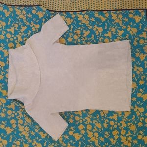 Short sleeve turtle neck cashmere sweater